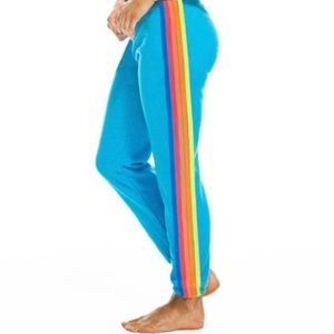 aviator nation neon blue sweatpants